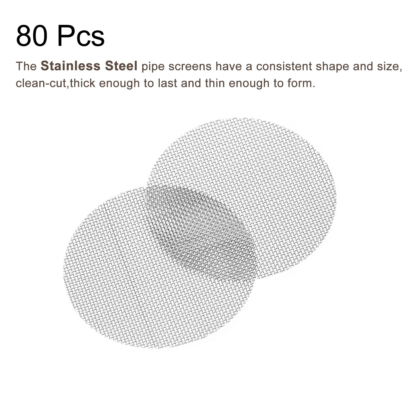 80Pcs Pipe Screen Stainless Steel Screens 1″ 25.4mm Diameter
