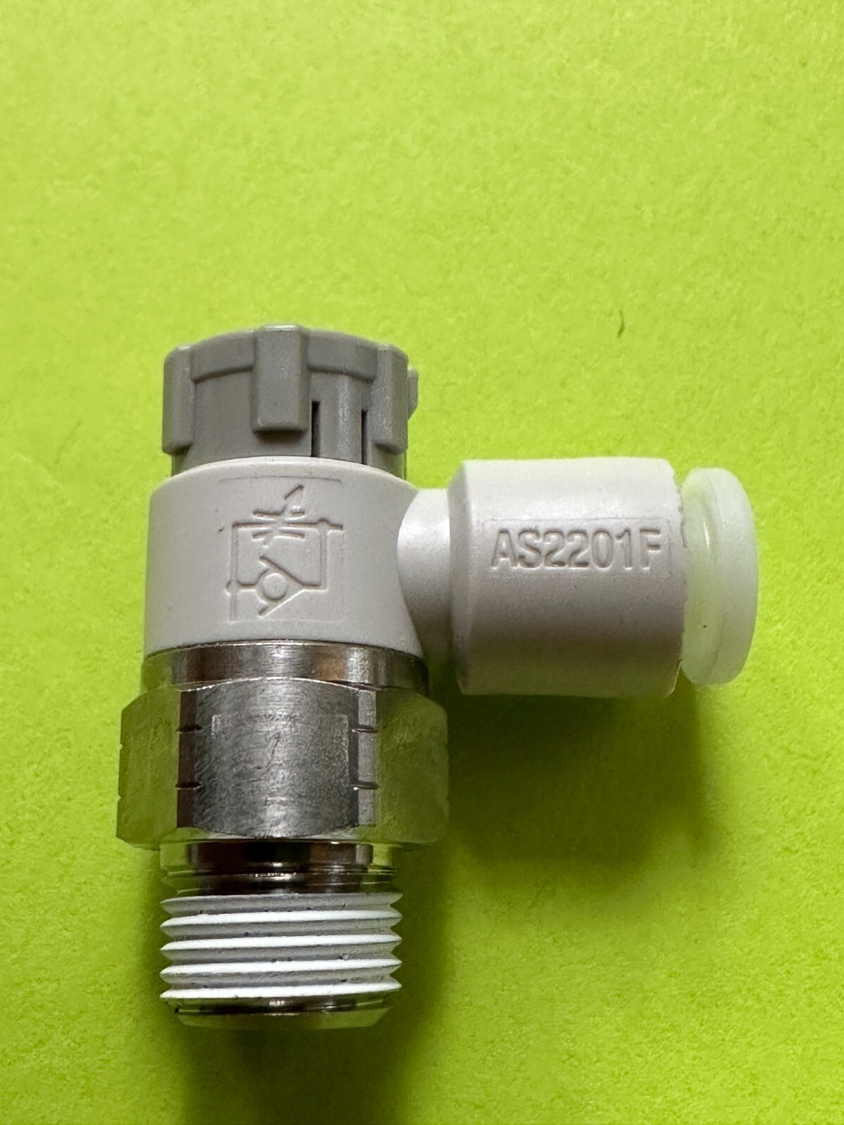 SMC AS2201FG-N01-06SA Flow Control 90° 1/8″ MPT x 6mm (Lot of 10) – New