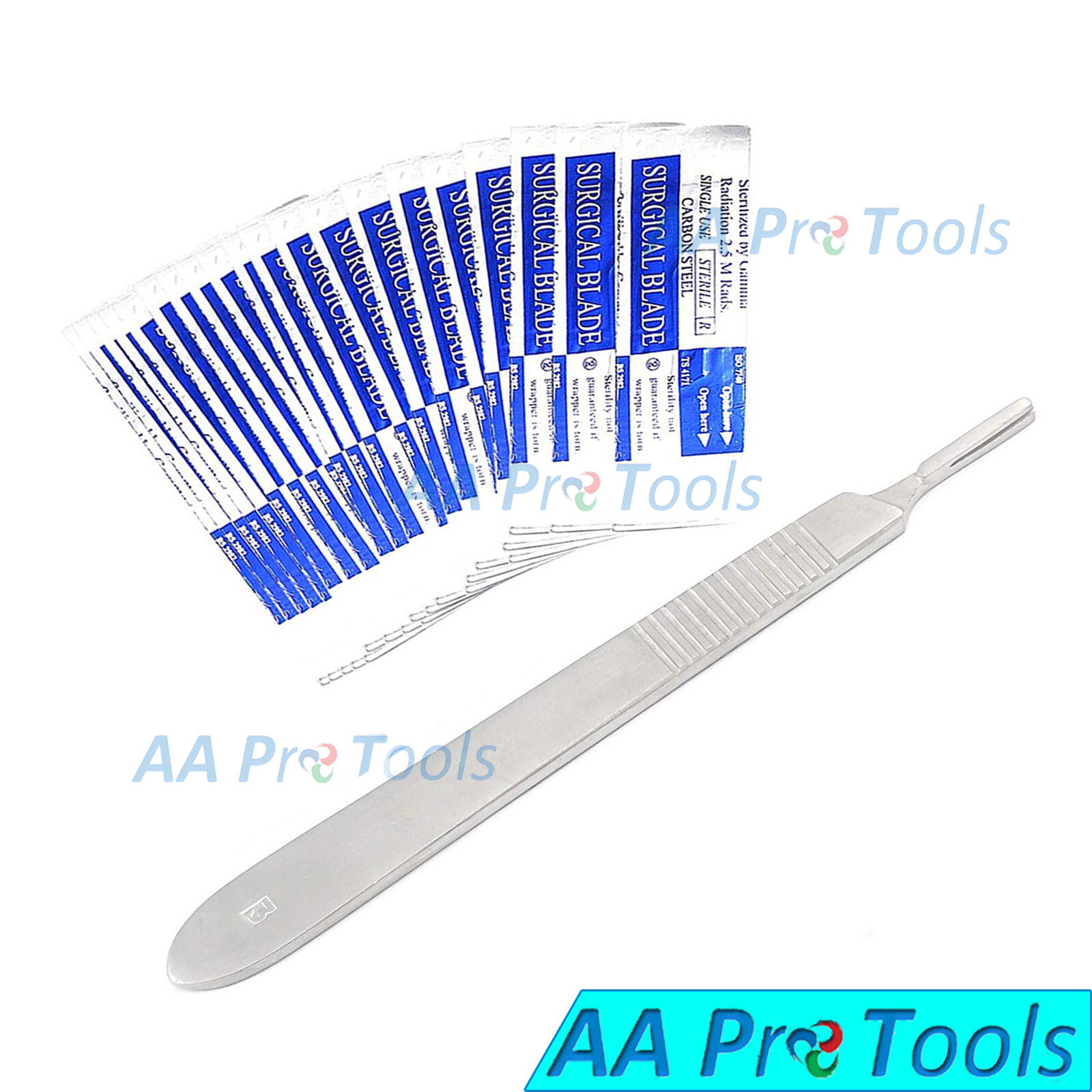 10 Scalpel Blades #10 & #3 Metal Handle for Dermaplaning Dental Medical Crafts