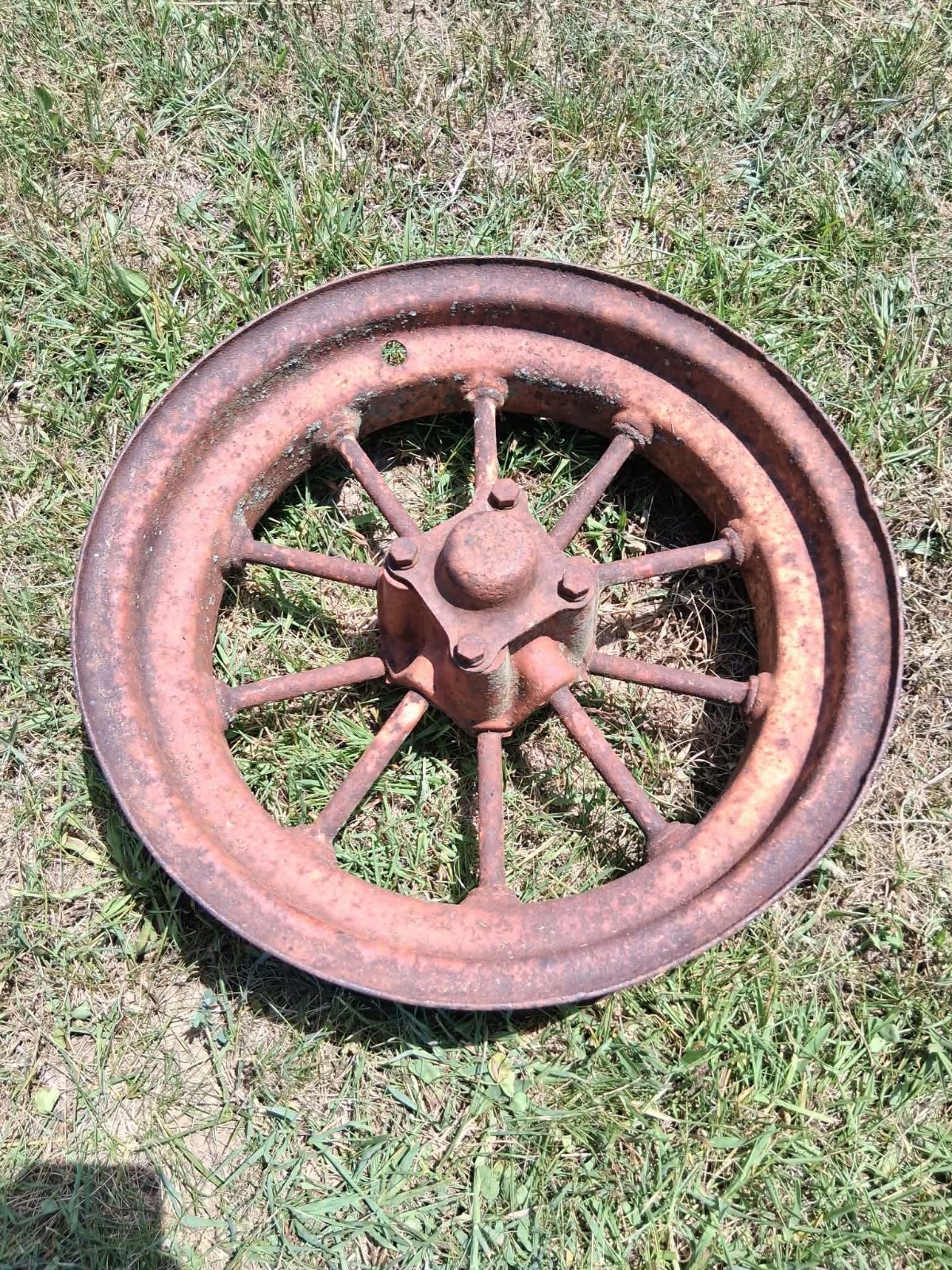 Vintage 1952 Firestone Steel Spoke Wheel Rim Farm Implement Tractor Part