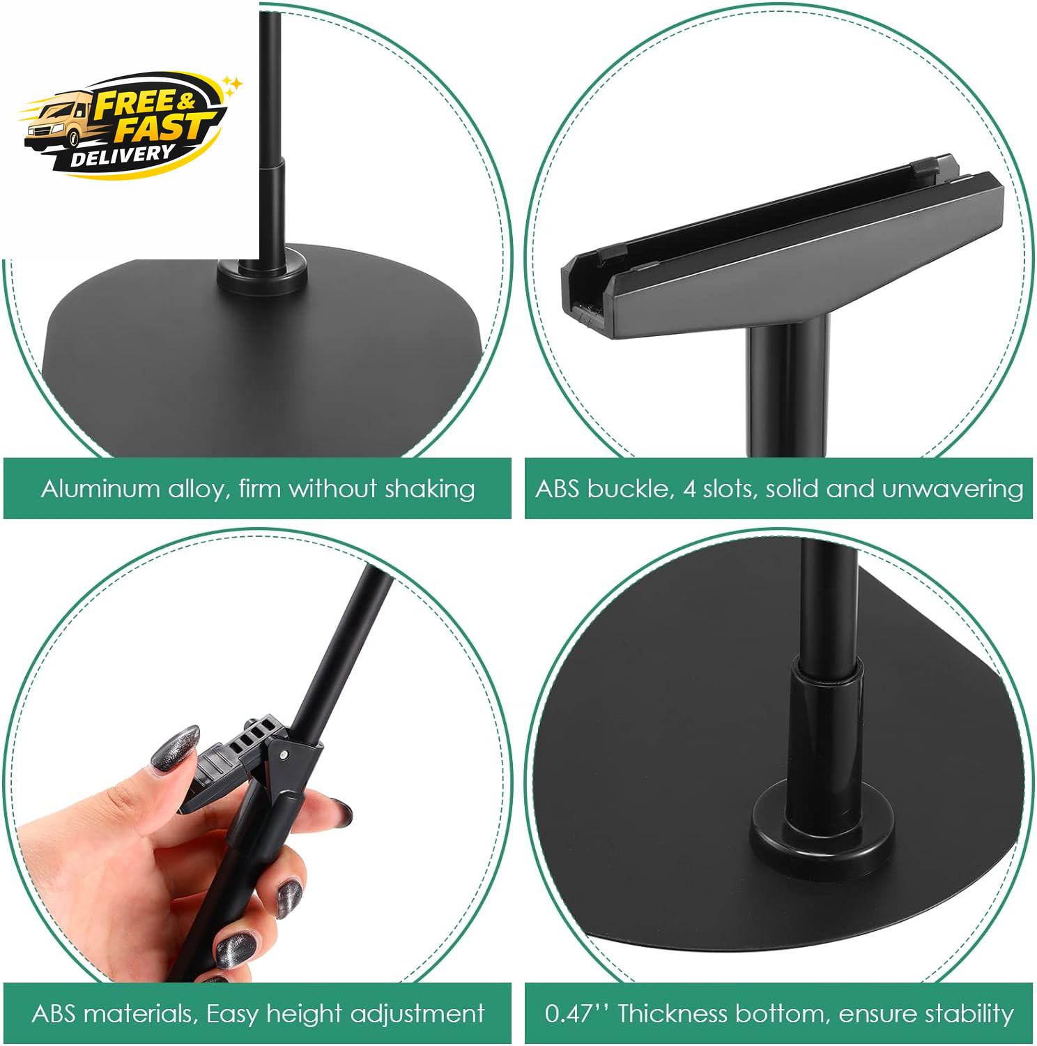 12 Pack Adjustable Poster Stand Holder Floor Standing Display Sign Holder for Ad