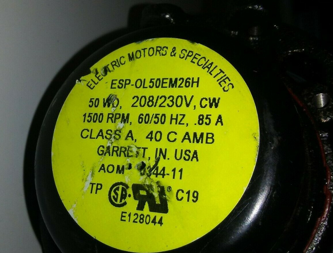 ELECTRIC MOTORS AND SPECIALTIES ESP-OL50EM26H Unit Bearing Motor, 1500 RPM