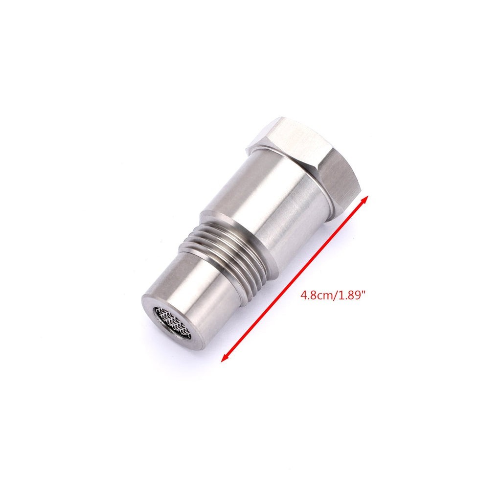 Lot of 2 Stainless Steel Threaded Adapters w/ Mesh Screen, Silver