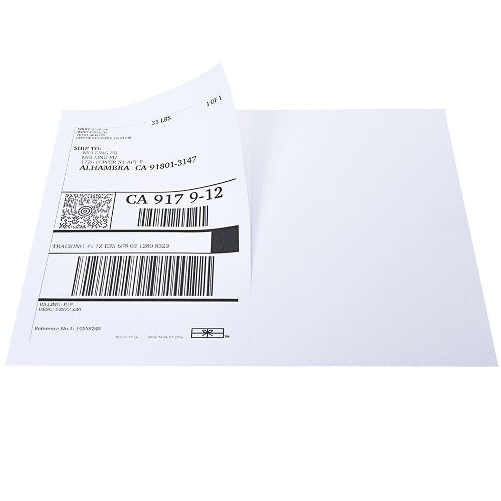 200-20000 Half Sheet Address Shipping Labels 2 Per Sheet 8.5×5.5 Self Adhesive