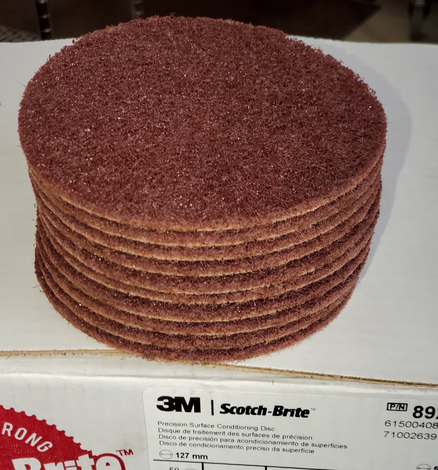 (10) Scotch-Brite 5” Inch Precision Surface Conditioning Disc Hook & Loop Coarse