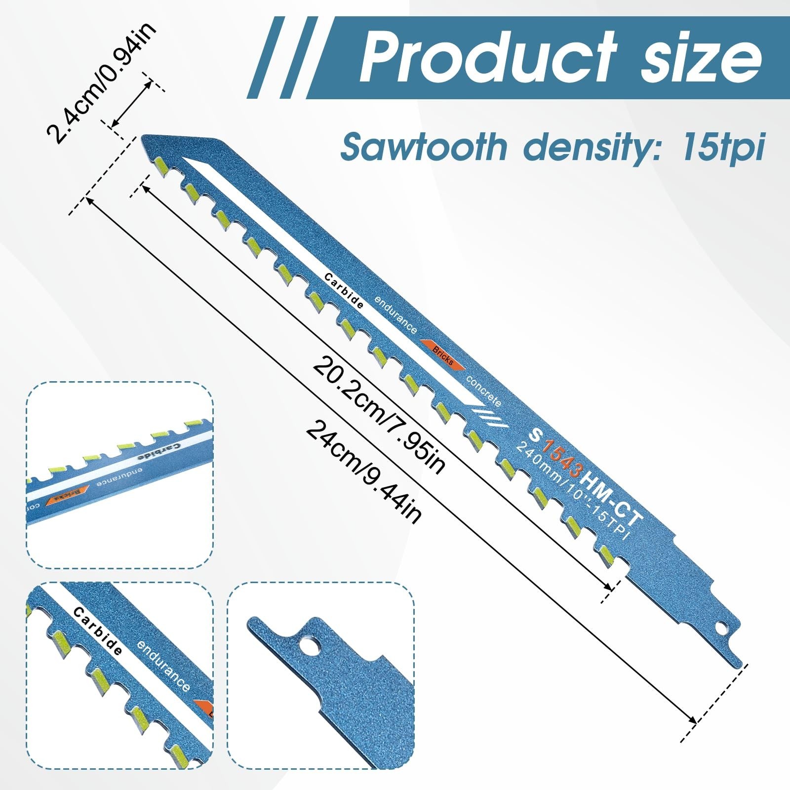 10 Inch Masonry Reciprocating Saw Blades Concrete Saw Blade Alloy Demolition …