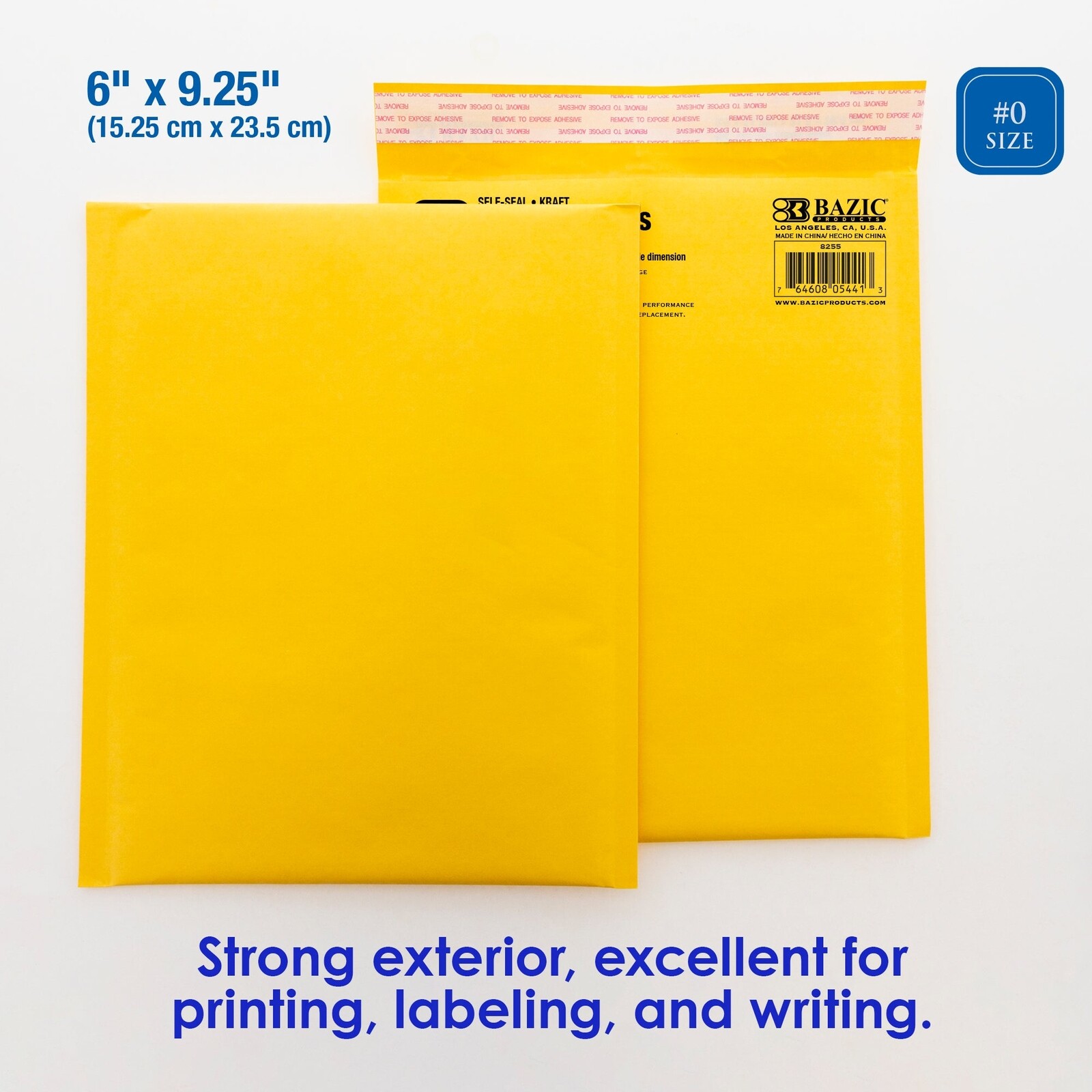 BAZIC 6″ X 9.25″ (#0) Self-Seal Bubble Mailers-pack of 50