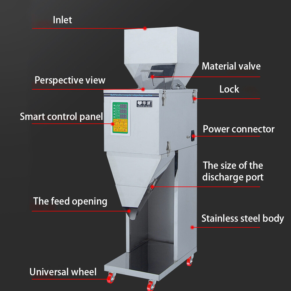 10 – 999G Auto Packing&Filling Machine Weigh Filler For Tea/seed/grain 110V NEW
