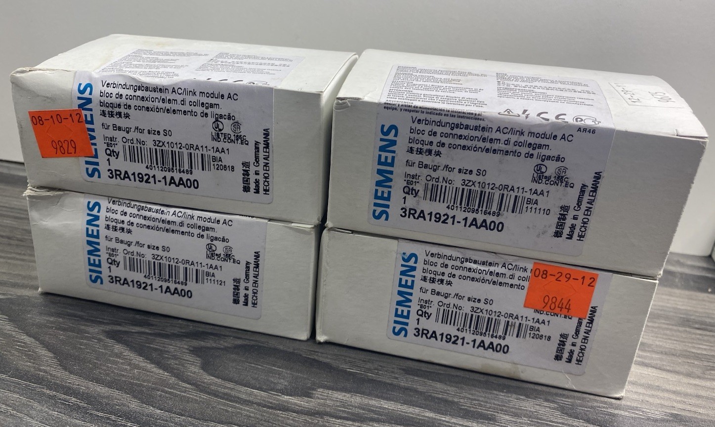 *Lot of 4* Siemens 3RA1921-1AA00 Size S0 Connecting Link For 3RV1.21 3RT1.2 3RW3