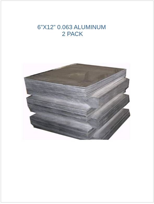 (2 pcs) .060 Aluminum Sheet Metal Plate. 6″ X 12″ – 1/16 BEST PRICE ON EBAY!!