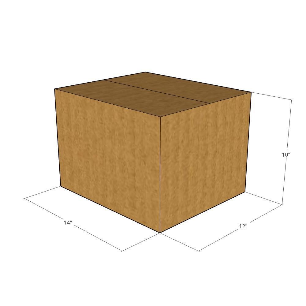 5 14x12x10 Kraft Brown Corrugated Shipping Boxes 32 ECT Single-Wall New