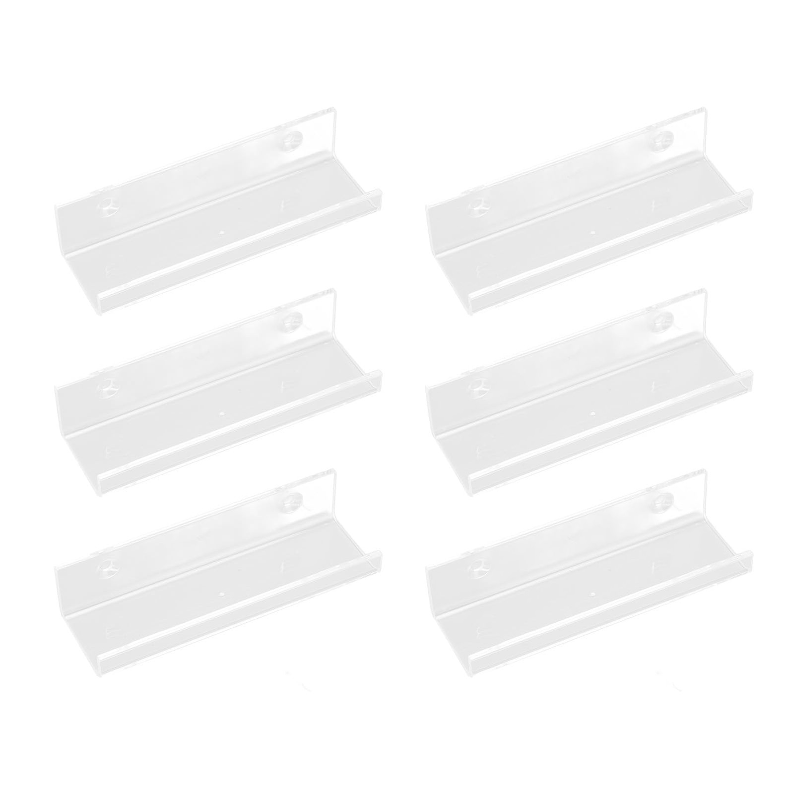 6 PCS 4Inch Clear Acrylic Record Shelves Wall Mount Vinyl Display Holder