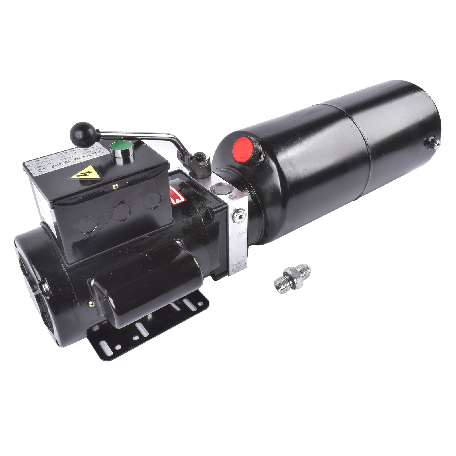 110V 10 Quart 2.5 Gal Hydraulic Power Unit Single-Acting Lift Pump w/ Steel Tank