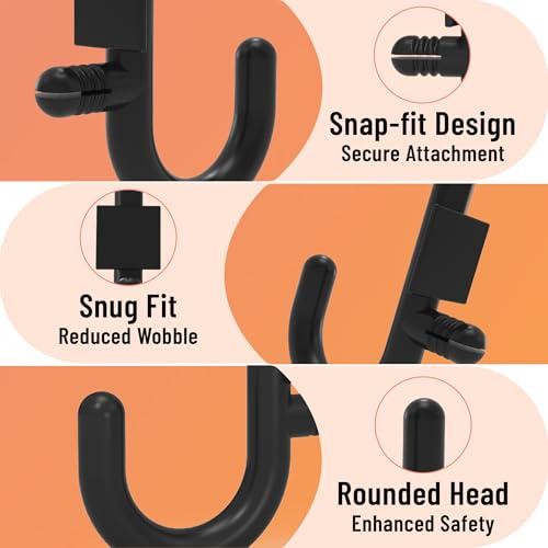 HUHOLE Pegboard Plastic Hooks 100pc – Black Peg Board Hooks for Hanging Jewelry,