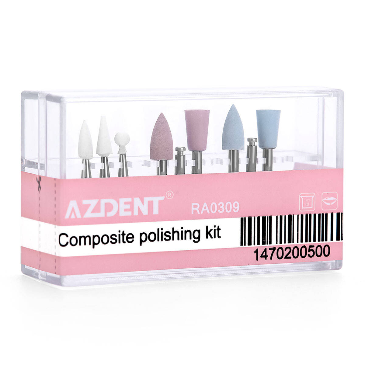 AZDENT Dental Diamond Burs Cups Composite Polishing Kit RA HP FG Shank Type