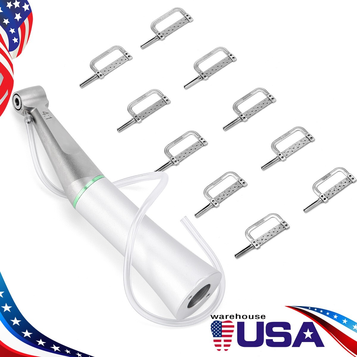 Dental Contra Angle Handpiece 4:1 Reduction Interproximal Stripping IPR System