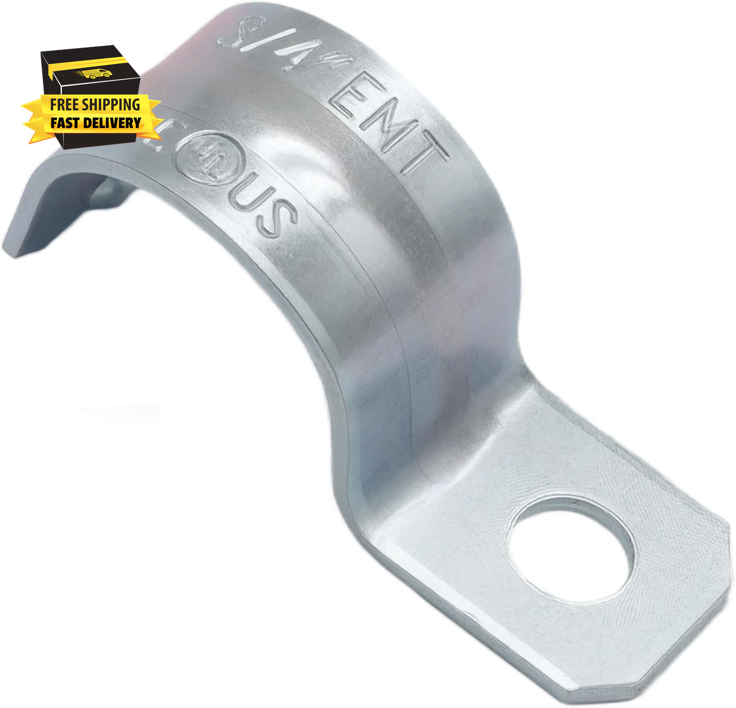 25 Pcs Zinc Plated Steel Pipe Straps with 1 Hole – Heavy Duty 3/4 Inch Conduit C