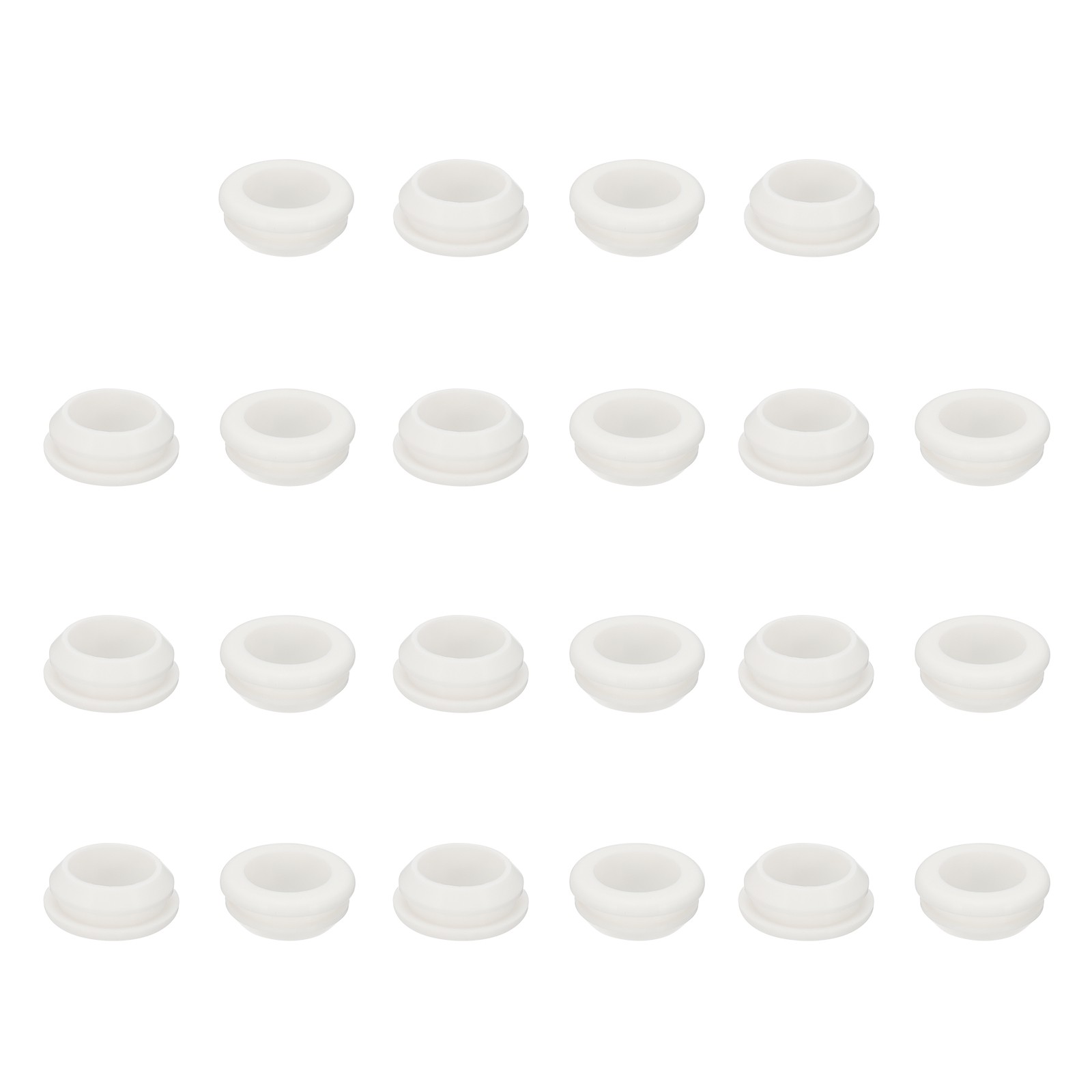 22 Pcs 7/8″(18mm) ID., 11/16″(22mm)Drill Hole Silicone Rubber Grommets, White