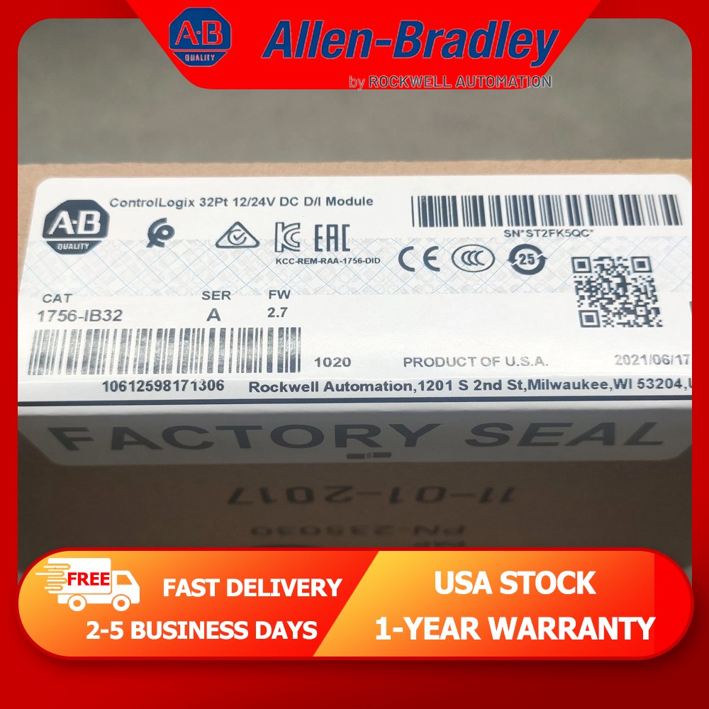 New AB 1756-IB32/A ControlLogix 32 Pt 12/24V Module Free Ship US SameDay Ship