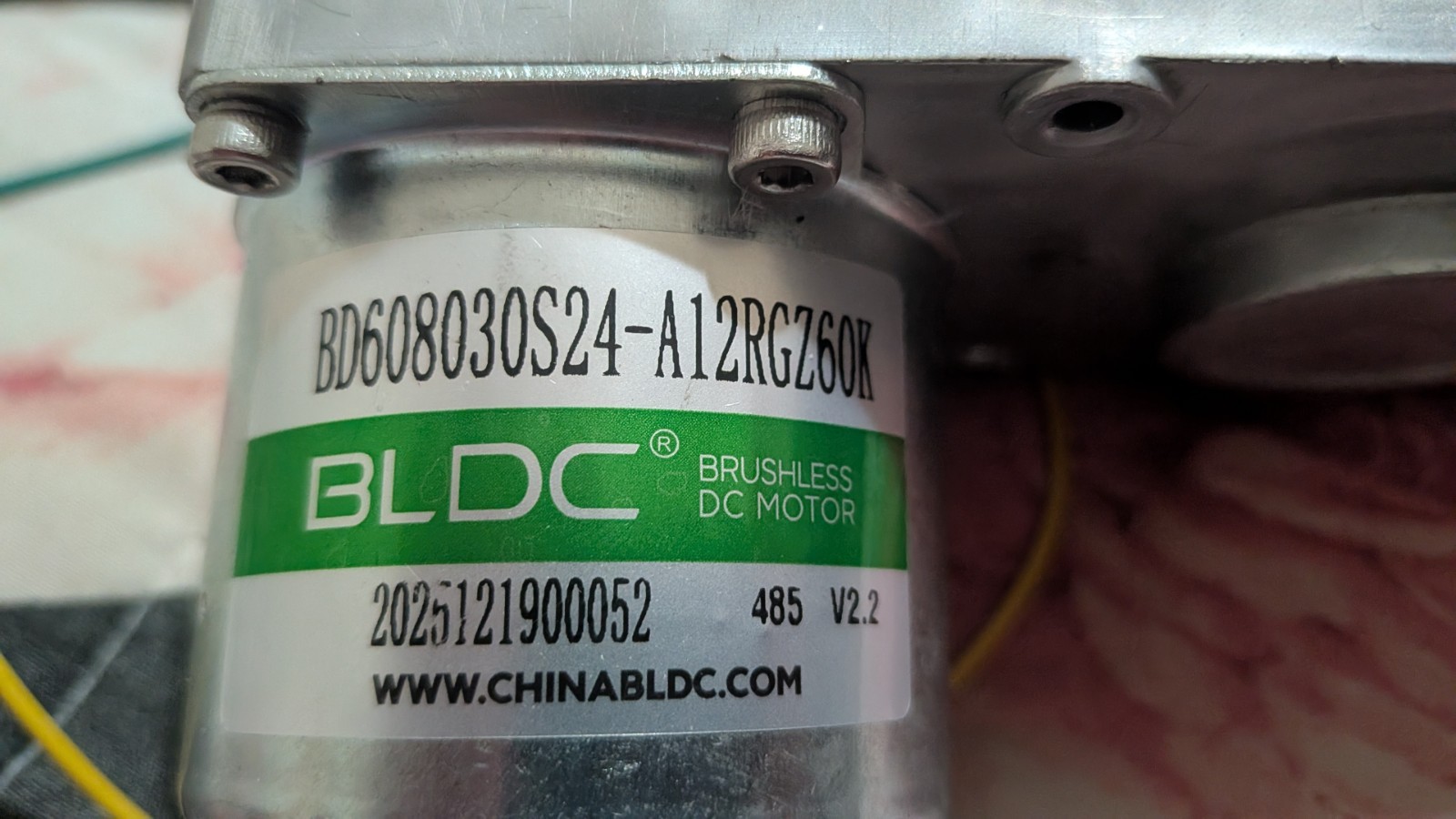 24V DC Brushless Motor for Slushy Machine – Model BD608030S24-A12RGZ60K – Replac
