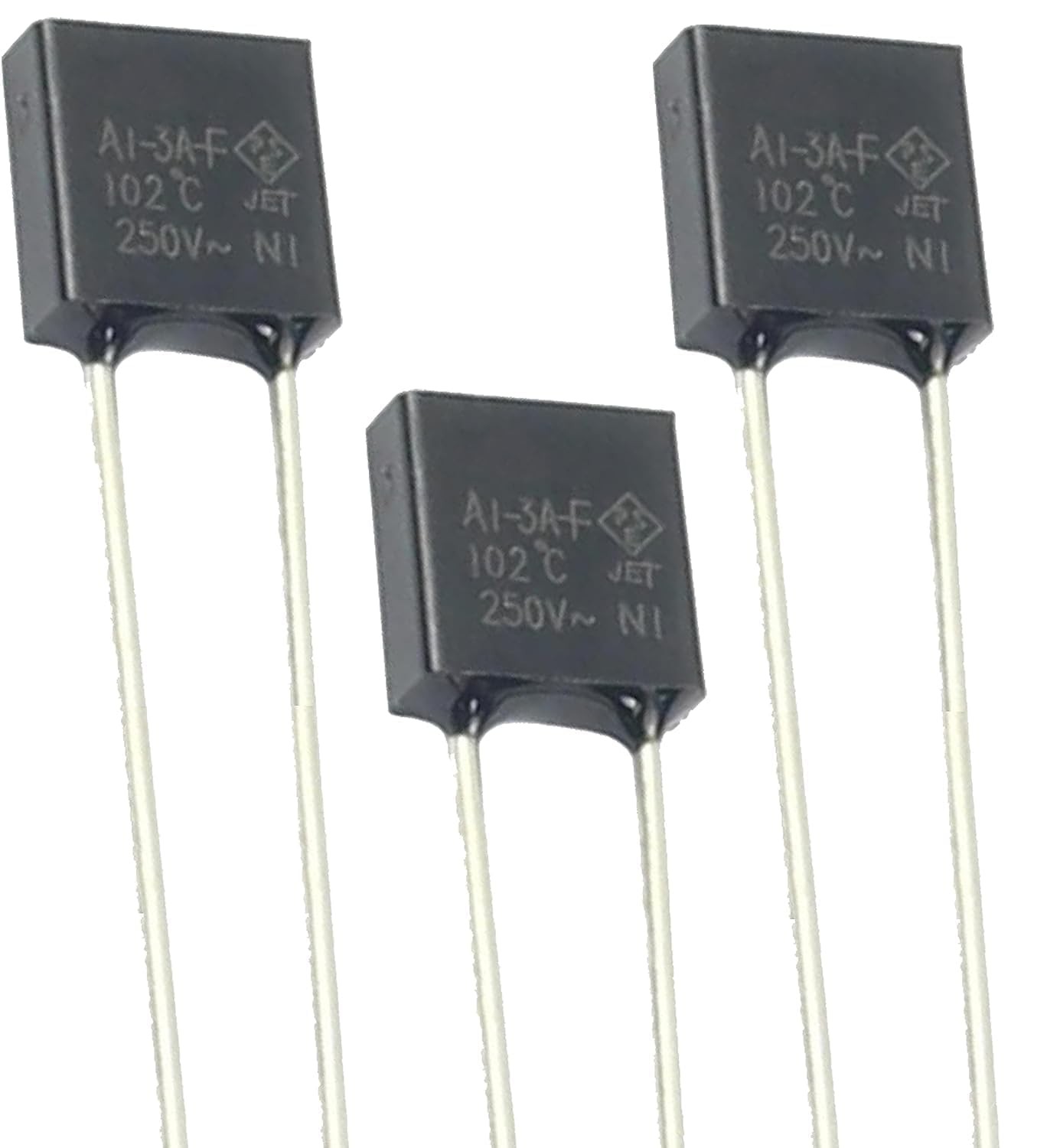 15Pcs Per Lot Thermal Fuse Cutoff TF 102 Degree 250V 3A A1-3A-F A13AF