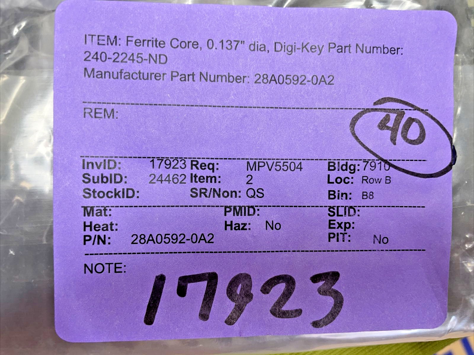 Ferrite Core, Large lot of multiple sizes. Please see the description.