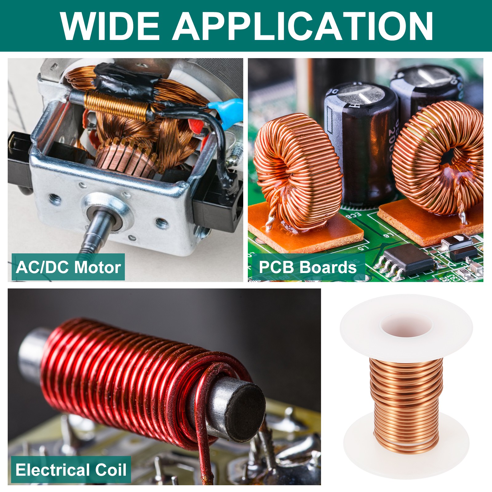 32 AWG Magnet Wire 32 Gauge 8 oz Enameled Copper Wire 155C(311F) Copper Color