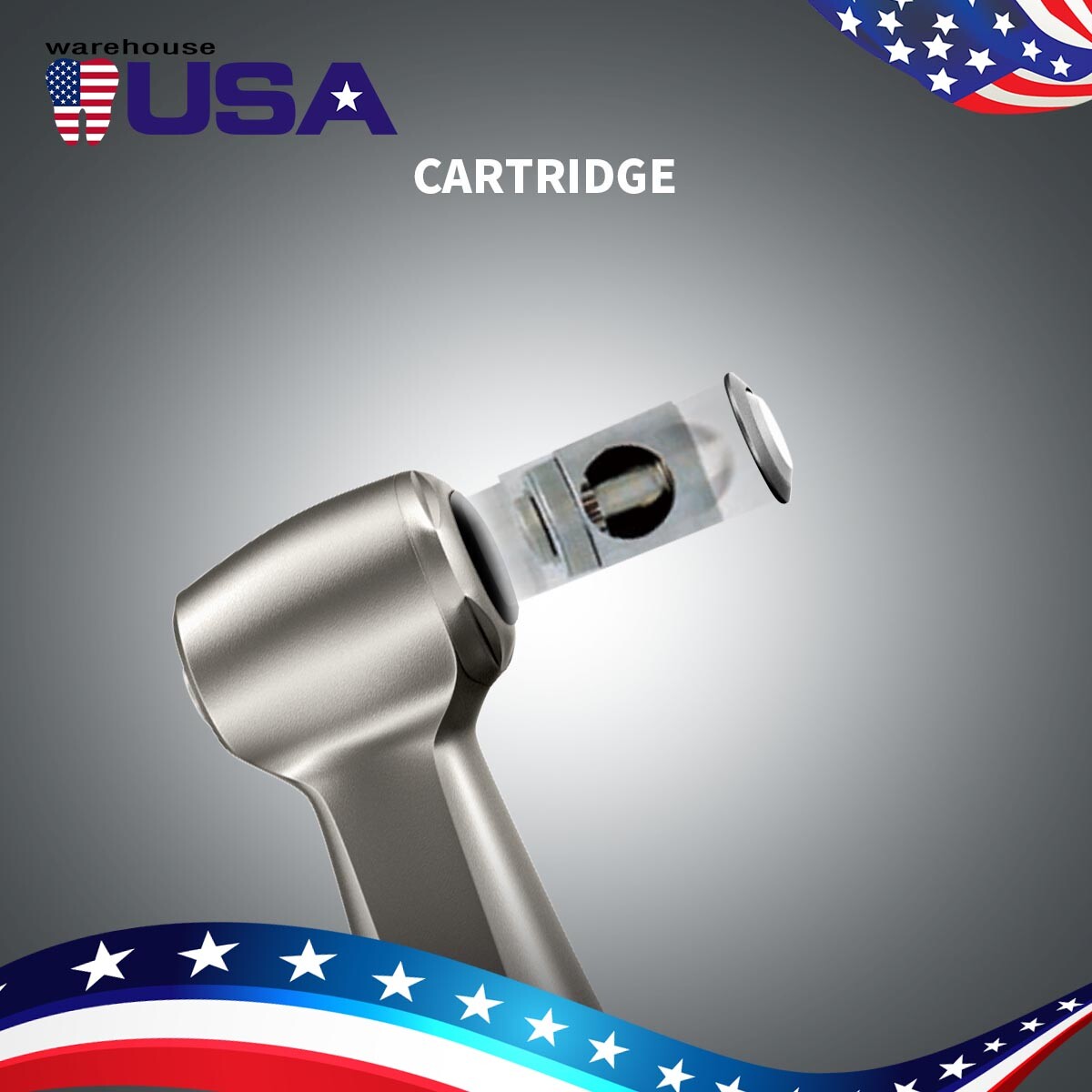 US 5X AZDENT Dental Low Speed Push button Contra Angle Handpiece