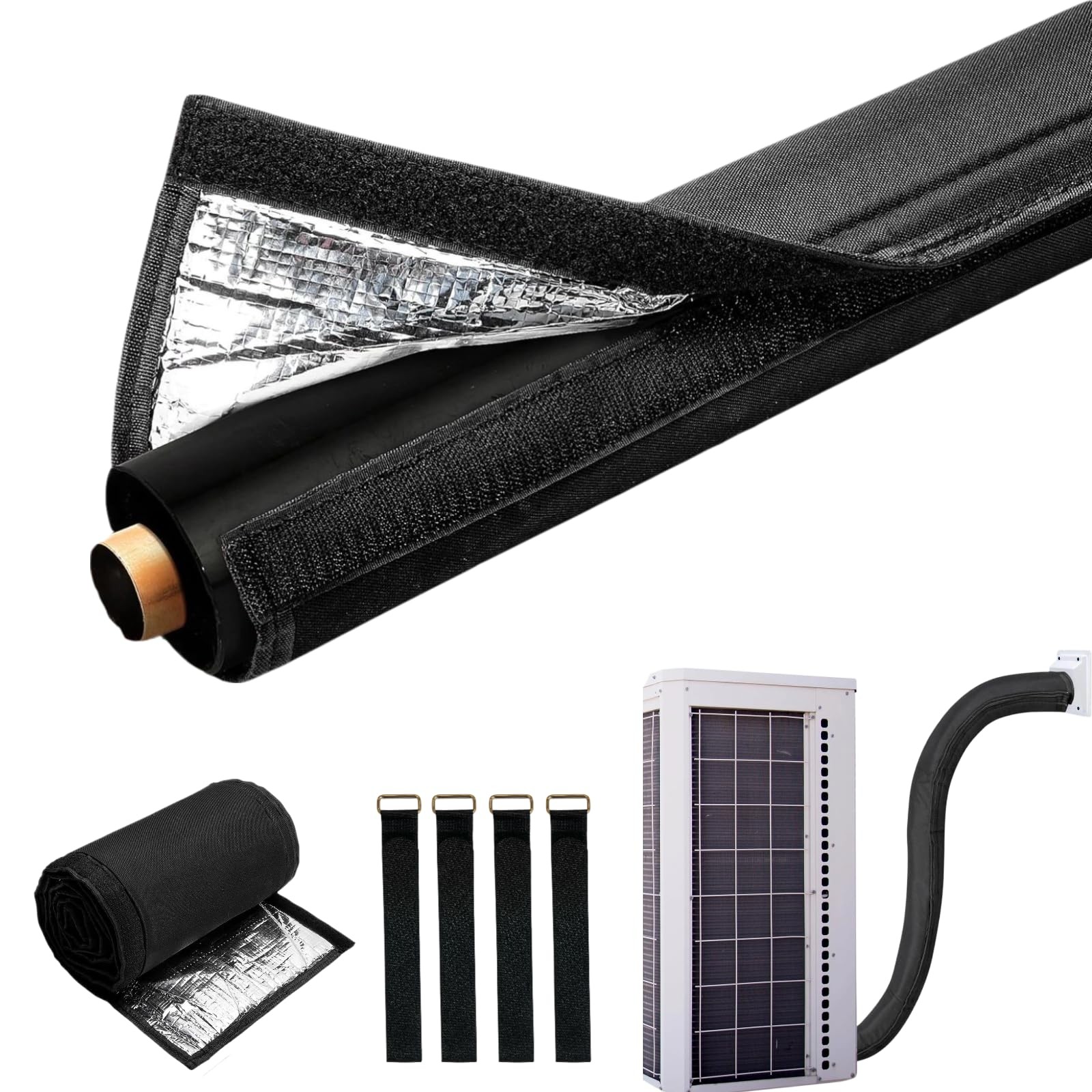 3Layer HVAC Copper Pipe Insulation Wrap, HVAC Copper Pipe Protect, AC Line In…