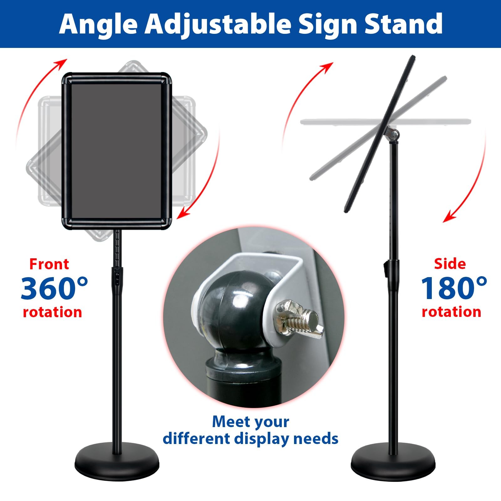 Vaiigo 2-Pack 11X17 Inch Adjustable Standing – View Display