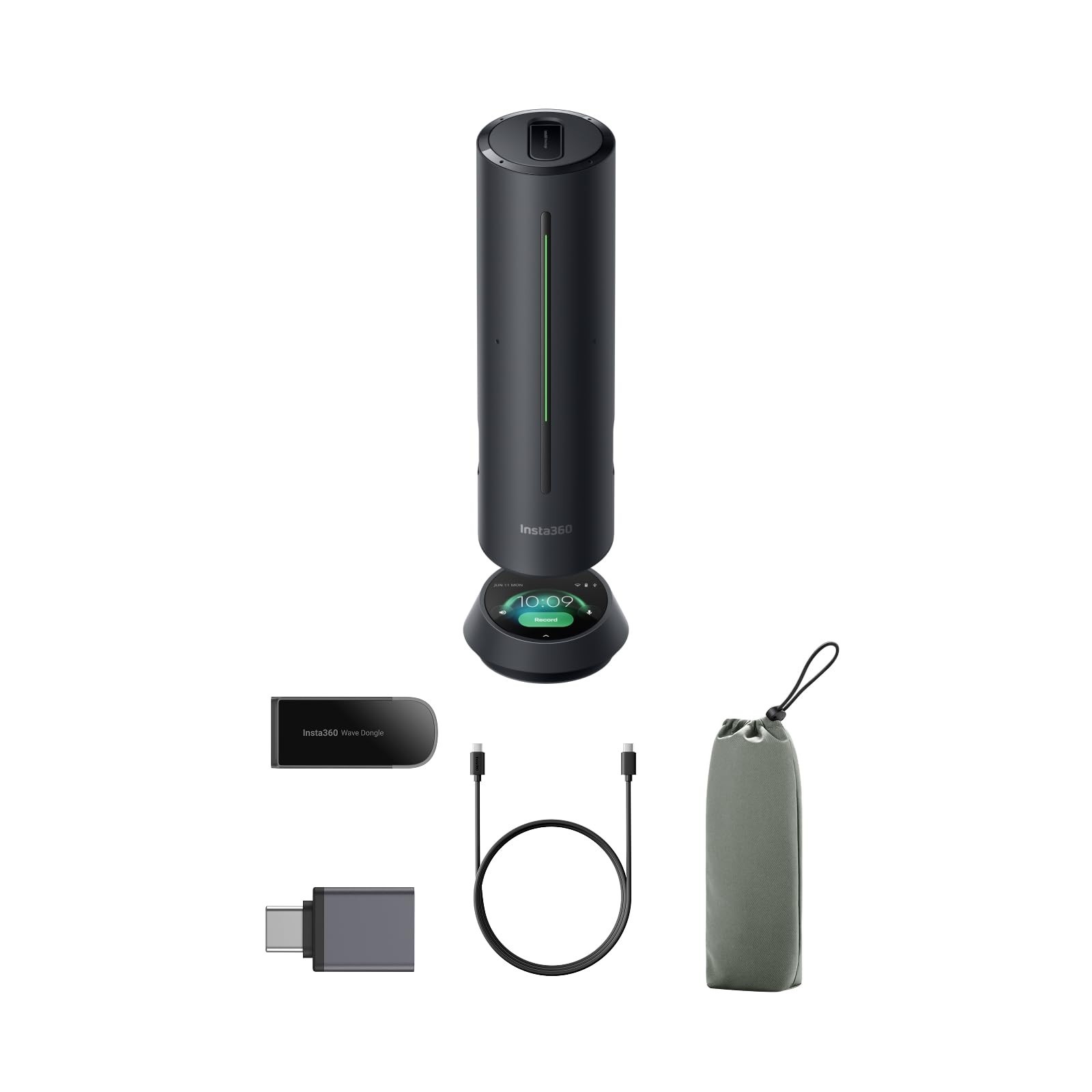 Insta360 Wave – AI Conference Speakerphone, Bluetooth, Voice Recorder, 8 Noise-C