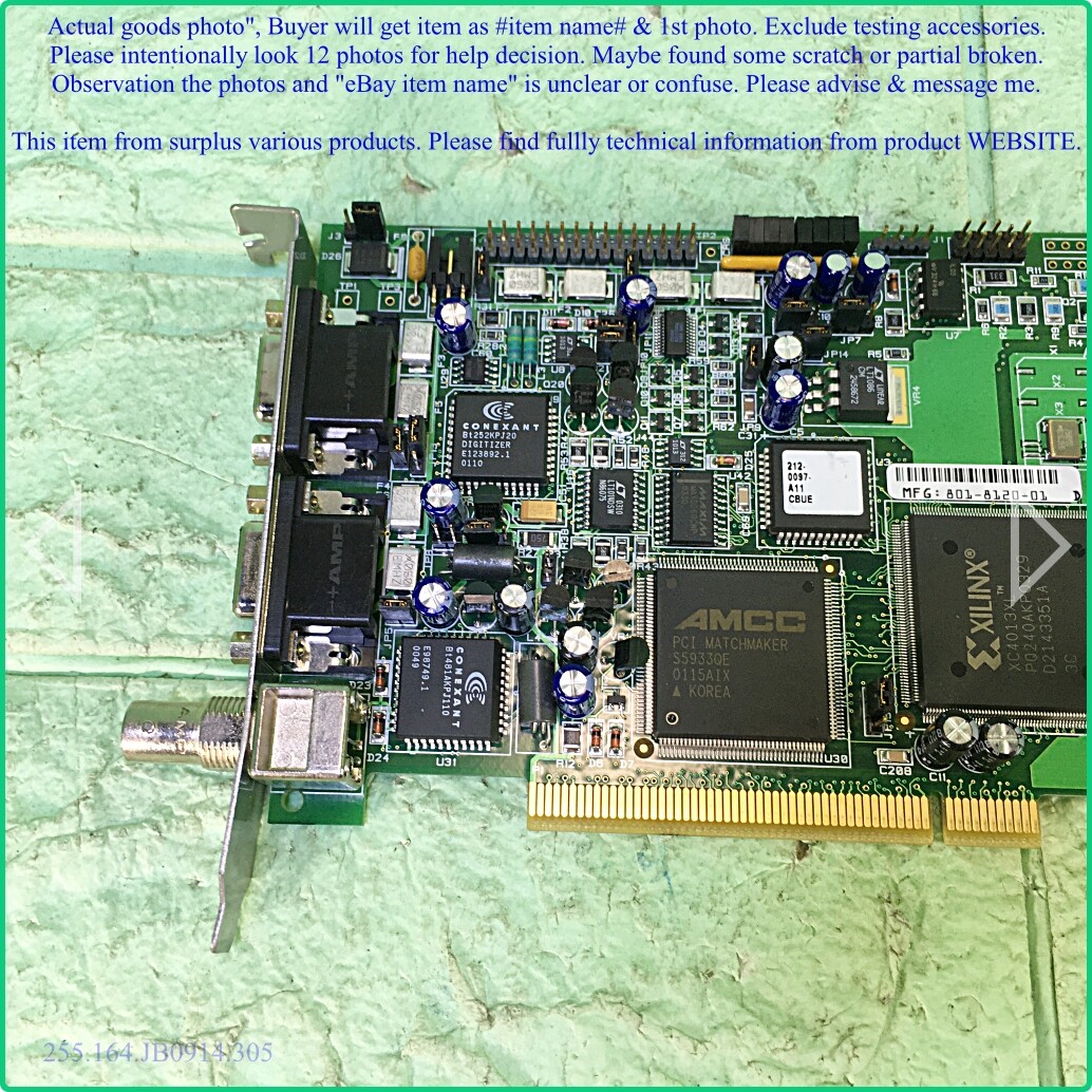 COGNEX VPM-8100X-000, Image Acquisition Card Rev A as in photos, sn:RANDOM, SALE