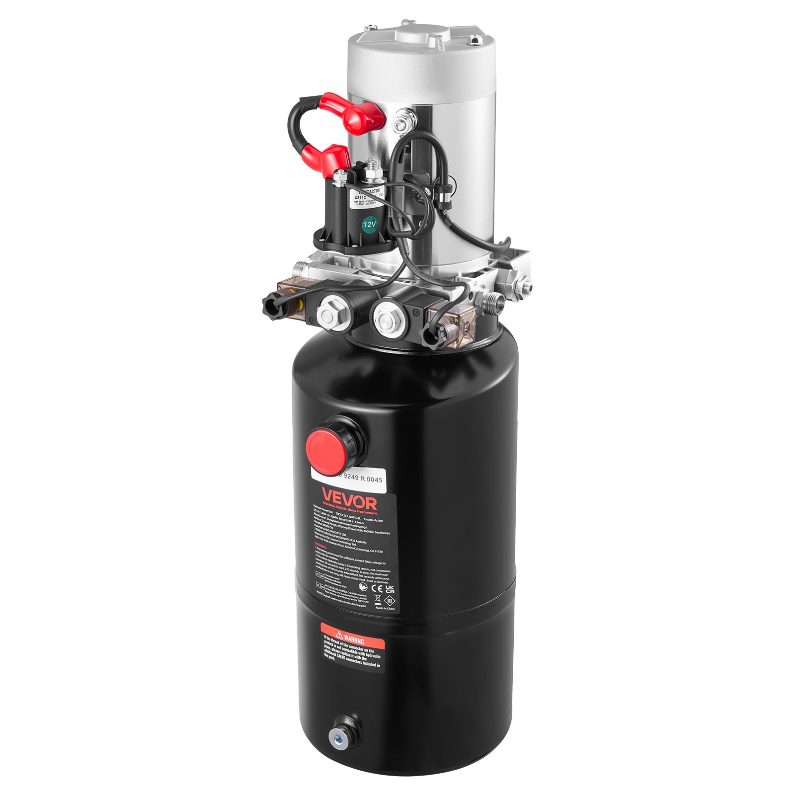 VEVOR 8 Quart Hydraulic Power Unit DC 12V Double Acting Hydraulic Pump