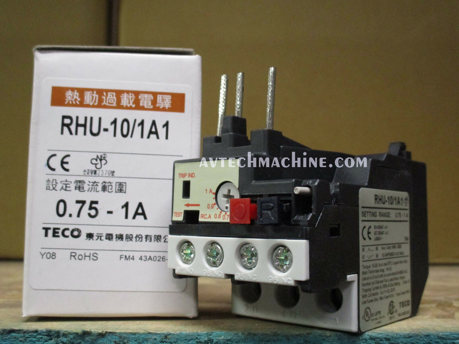 RHU-10/1A1 Teco Thermal Overload 0.75 – 1 Amp