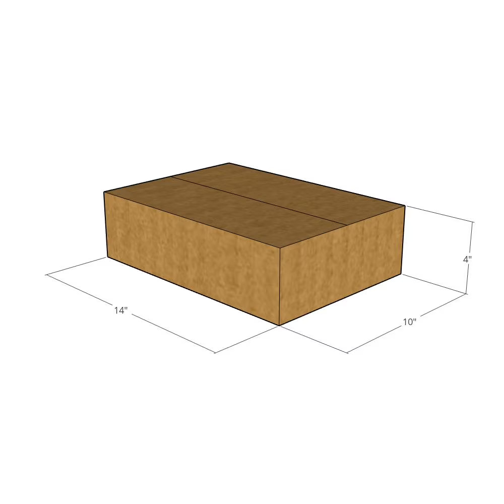 10 14x10x4 Kraft Brown Corrugated Shipping Boxes 32 ECT Single-Wall New