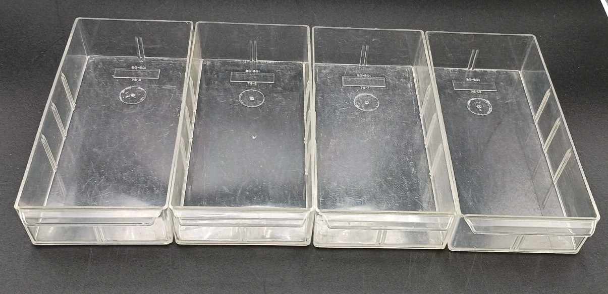 4 Hard Plastic Replacement Drawers 20-501 Plastic Drawers