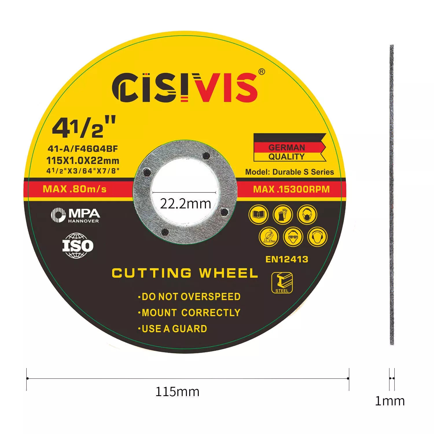 50X Cut Off Wheels 4-1/2″ Metal & Stainless Steel Angle Grinder Cutting Disc