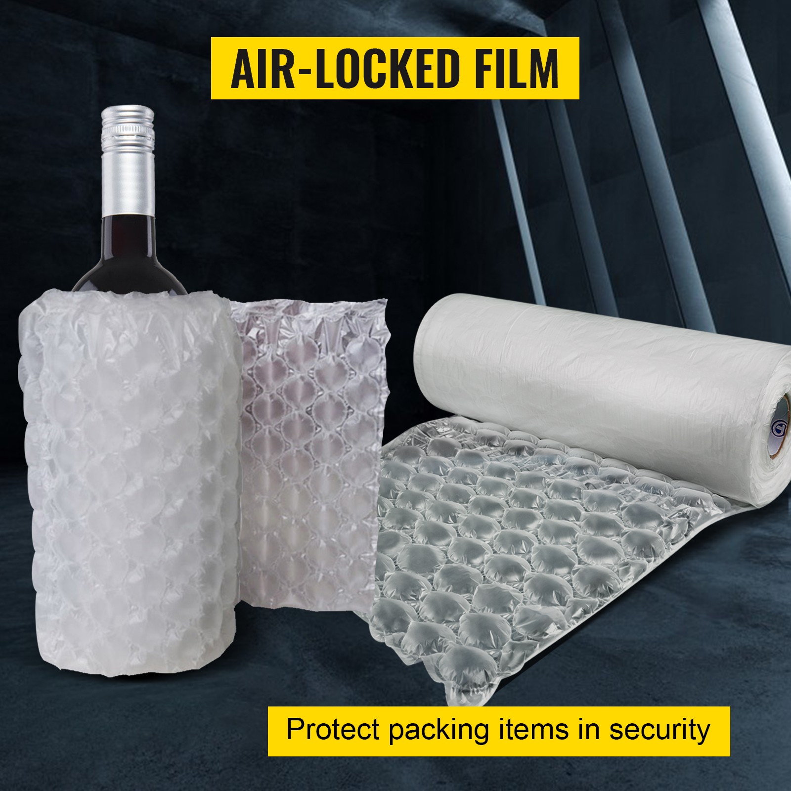 984ft x16″ Air Cushion Machine Film Small Bubble Pillow Packaging Padding 1 Roll