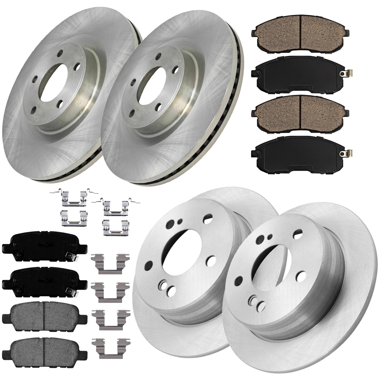 11.65″ 11.46″ Brake Rotors Ceramic Pads Kit 2007-2013 Nissan Altima 31464 31312