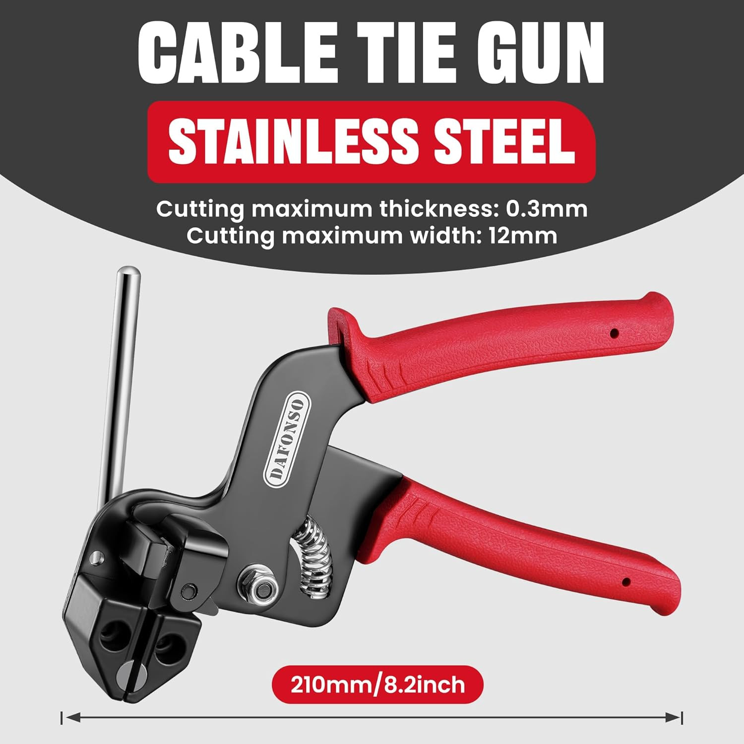 Stainless Steel Zip Ties Gun Kit,Heavy Duty Outdoor Fastening Cable Tie Tool Set