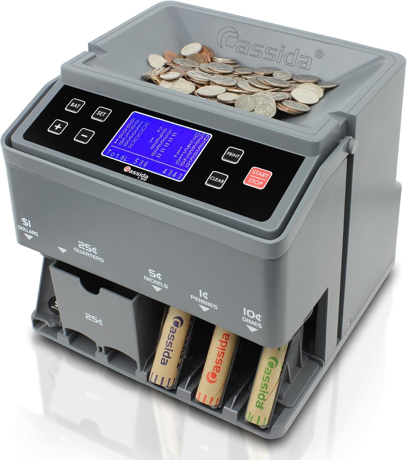 C300 USD Coin Counter with Printing Capabilities