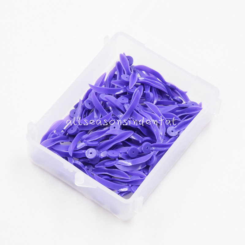 Dental Disposable Plastic Wedge With Holes Round Stern 4 Sizes Wave Poly-Wedge