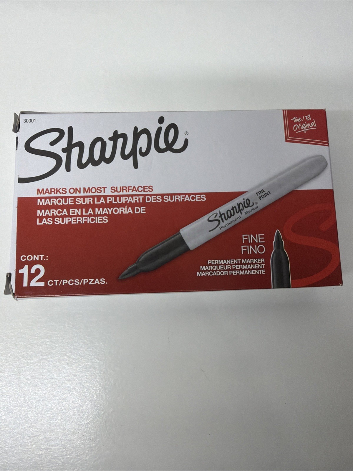 Sharpie Permanent Markers, Fine Tip, Black, 12 Count – Quick Drying, New