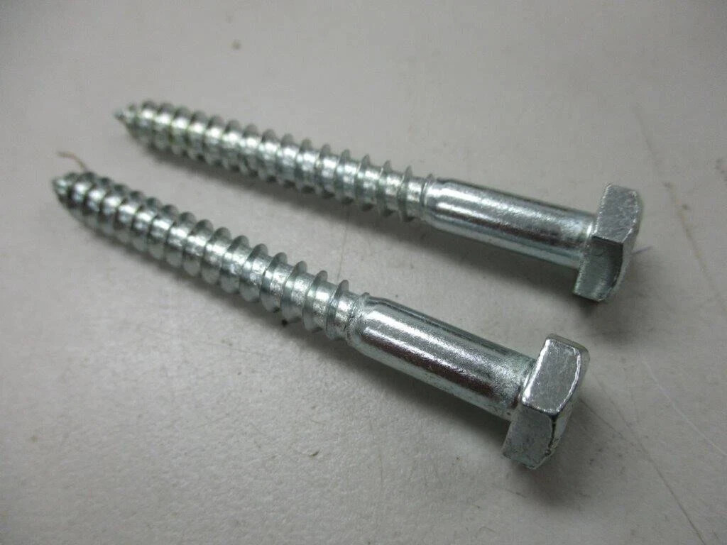 1/4 x 2-1/2″ Hex Head Lag Screws Bolts Steel Zinc Plated 100 pcs