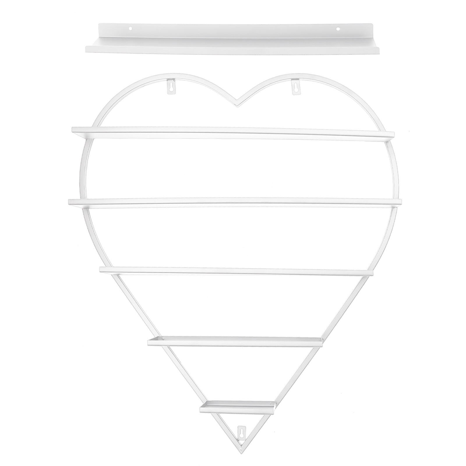 White Wall Nail Polish Storage Racks Heart-shaped Display Rack Polish Organizer