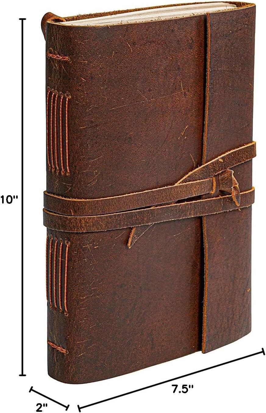 Handmade Leather Journal Notebook Rustic Vintage Leather Bound Diary