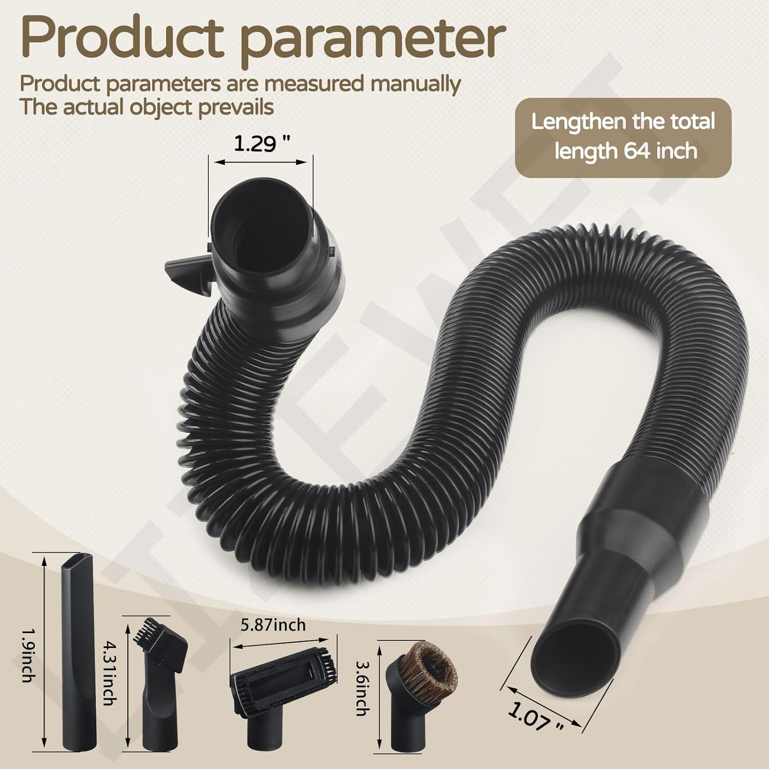 14-37-0105 18V Wet/Dry Vac Hose Assembly with Universal Attachments Adapter Kit