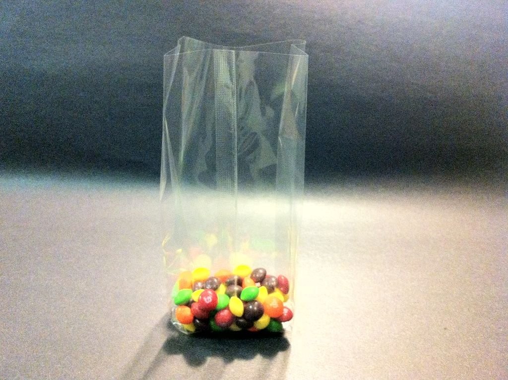 UNIQUEPACKING 100 Pcs 4x2x10 Clear Side Gusseted Cello Cellophane Bags Good f…