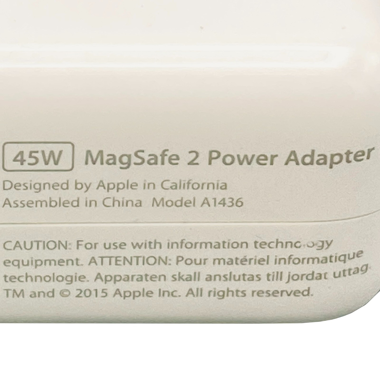 Genuine Apple 45W Charger MagSafe 2 for Macbook Air 2016 2017 13-inch Adapter