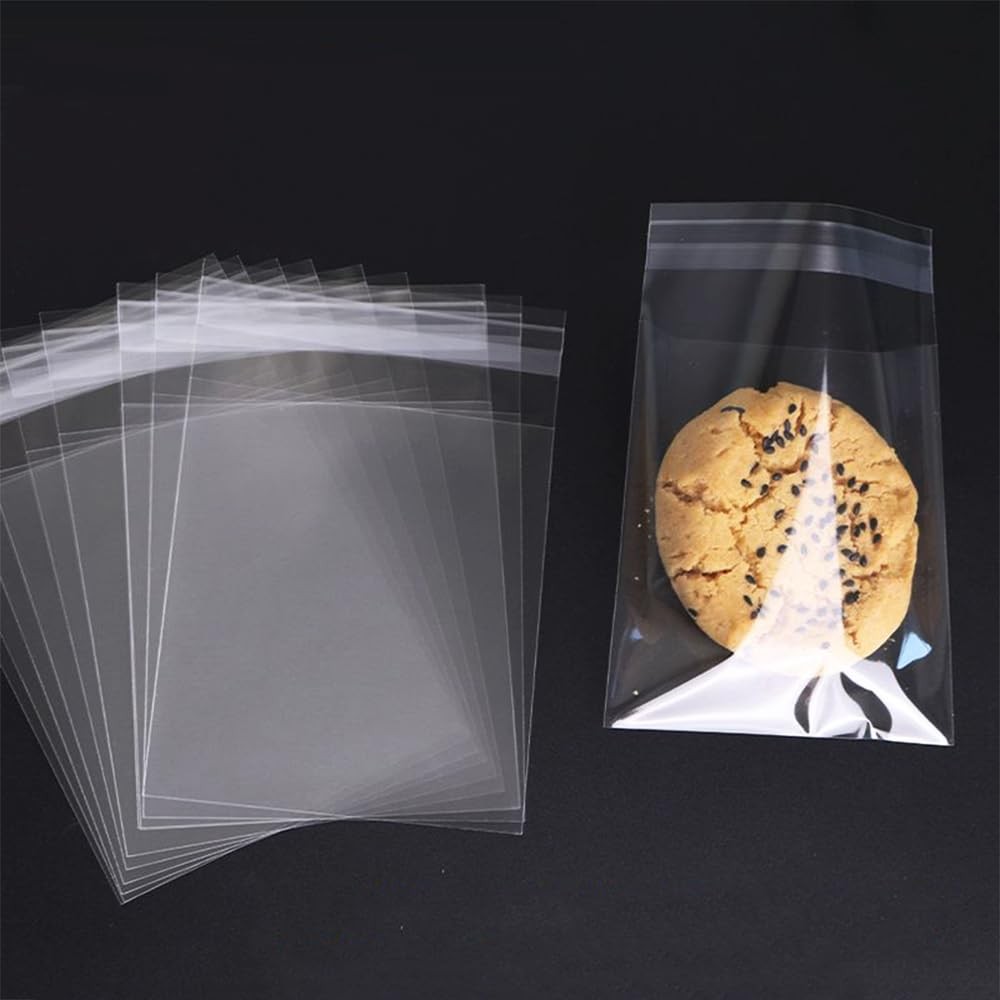 100 Pack Small Crystal Clear Resealable Cellophane Cello Bags Candy 3×4 Inch